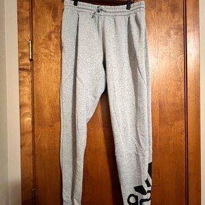 adidas Gray Sweatpants with Black Logo